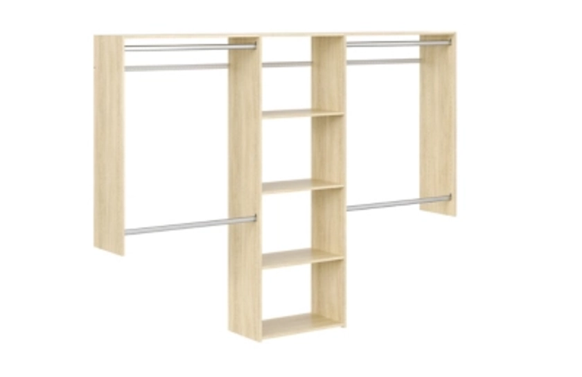 EasyFit 48"-96" W Honey Blonde Closet System | Ashley