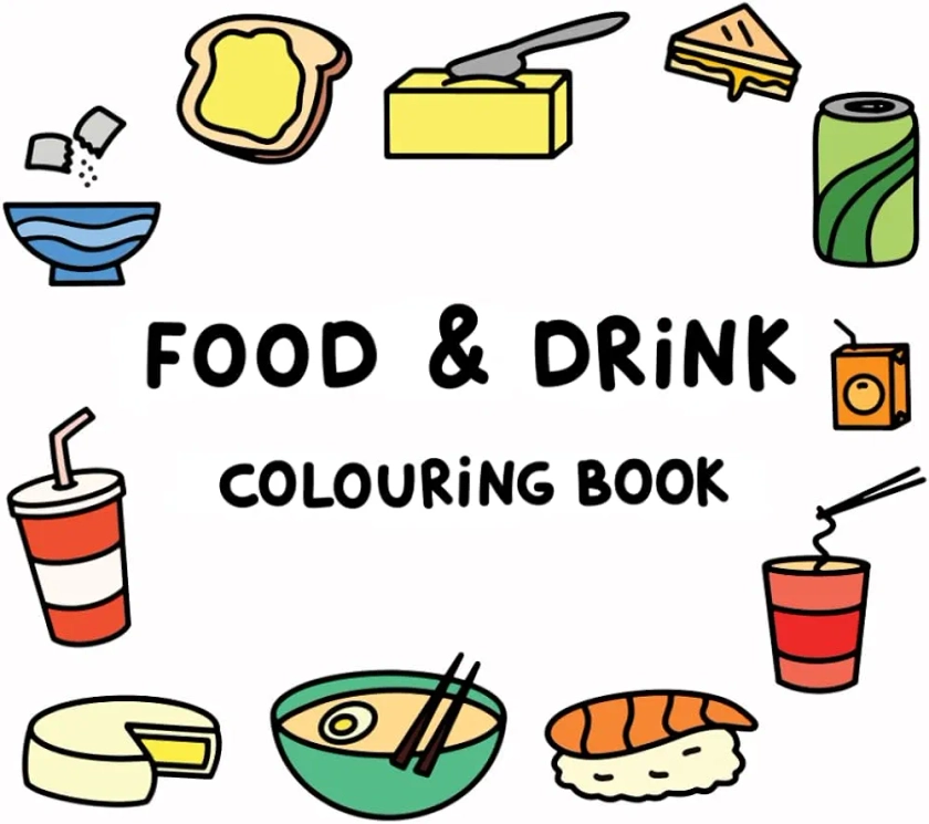 Food & Drink Colouring Book
