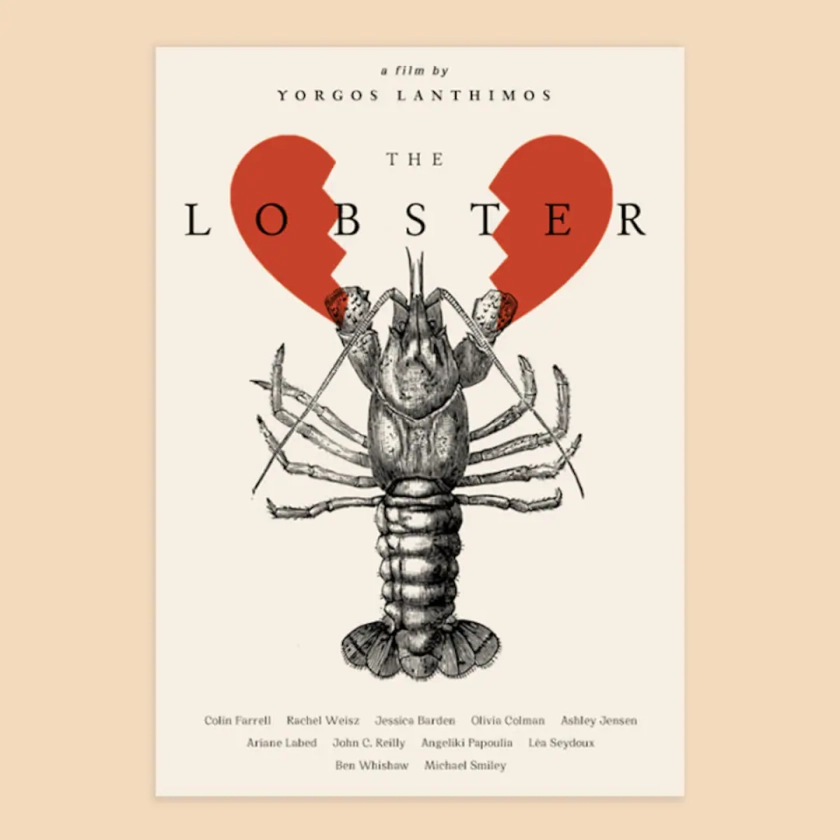 The Lobster Movie Poster Fan Art Print on 350 Gr Matte Paper PEFC™ - Etsy UK