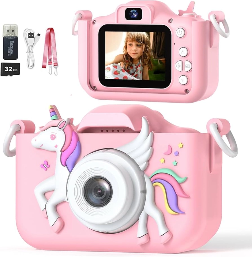 Mgaolo Kids Camera Toys for 3-12 Years Old Boys Girls Children,Portable Child Digital Video Camera with Silicone Cover, Christmas Birthday Gifts for Toddler Age 3 4 5 6 7 8 9 (Pink) : Amazon.com.au: Toys & Games