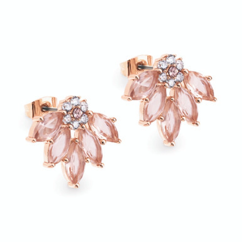 Maureen O&#x27;Hara Fan Rose Gold Earrings