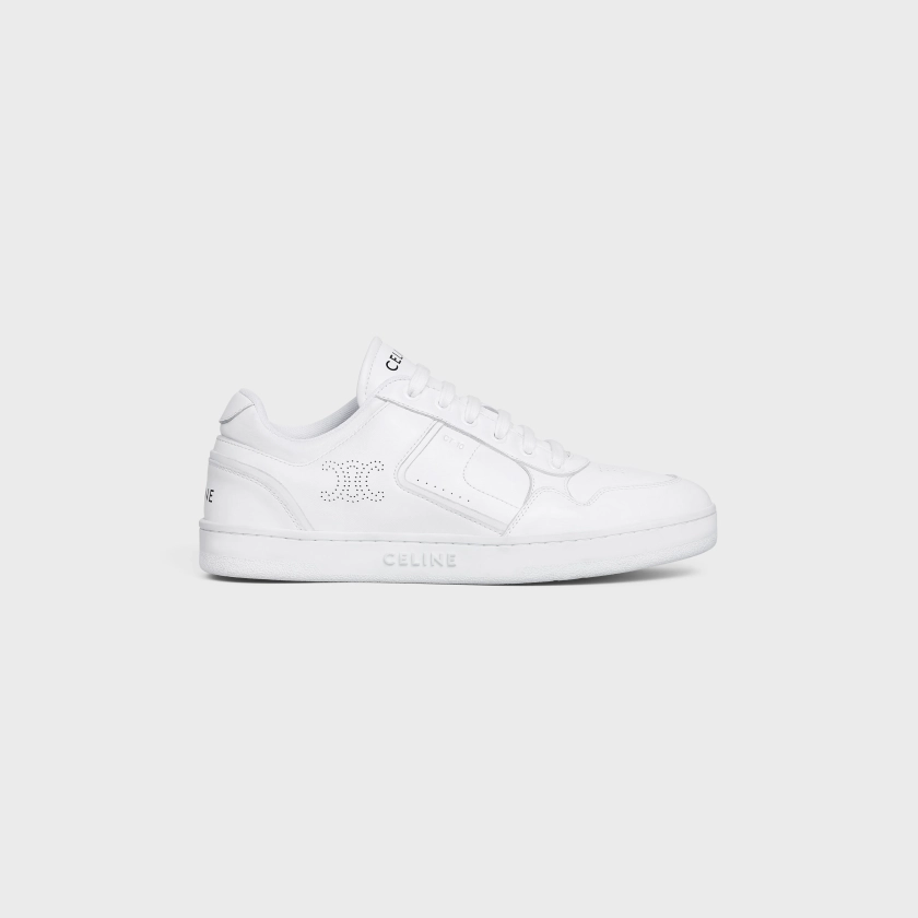 SNEAKERS BAIXOS COM ATACADORES CT-10 CELINE EM COURO DE VITELA - BRANCO ÓPTICO | CELINE