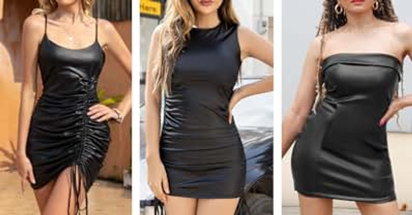 Amazon.com : leather corset dresses for women