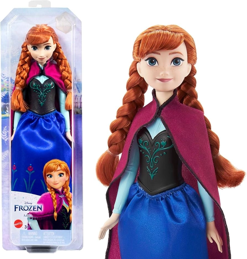 Mattel Disney Princess Dolls, Anna Posable Fashion Doll with Signature Clothing and Accessories, Disney's Frozen Movie Toys, HLW49 : Amazon.co.uk: Toys & Games