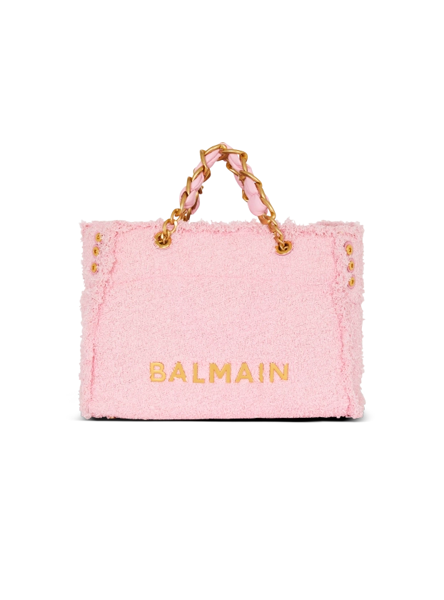 1945 Soft tweed tote bag pink - Women | BALMAIN