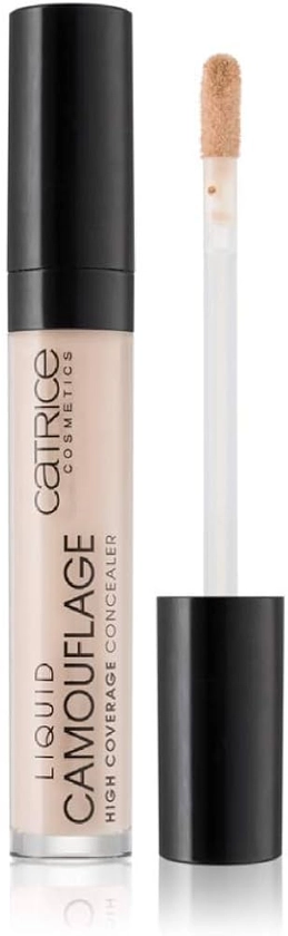 Catrice Liquid Camouflage High Coverage Concealer, No. 010, Nude, Long-Lasting, for Dry Skin, for Blemished Skin, for Combination Skin, Vegan, Oil-Free, Waterproof, Alcohol-Free, Pack of 1 (5 ml)