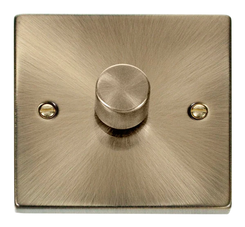 Click Deco VPAB140 Victorian 1-Gang 2-Way 400W Dimmer Switch - Antique Brass