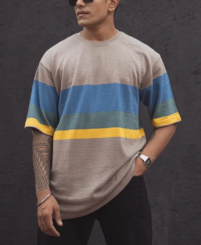 Multicolor Regular Half Sleeves T Shirt