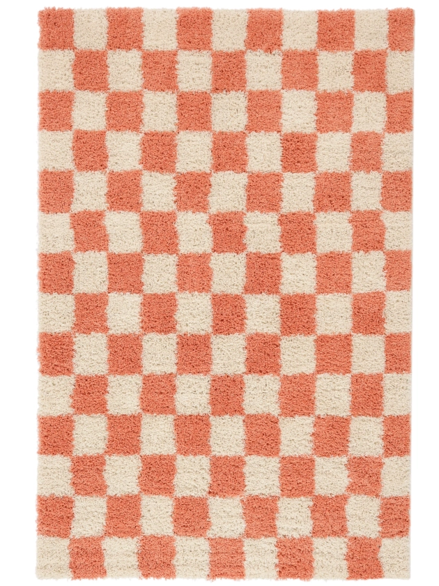 Rugvista essential - Chessie - Rouge Corail / Blanc Écru 160 x 230 cm Tapis - Rugvista