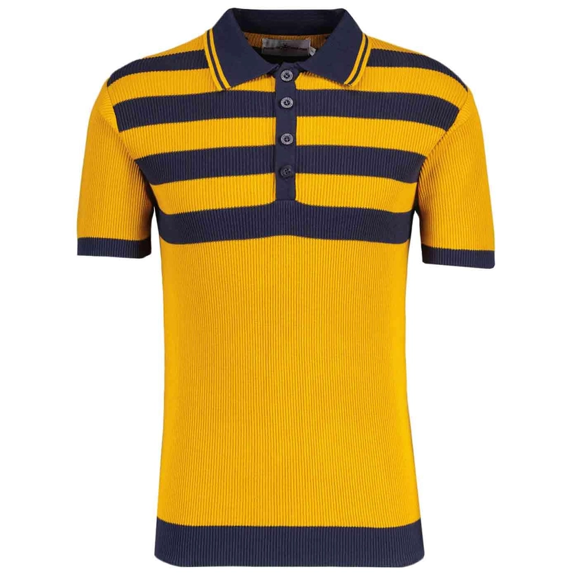 Terry MADCAP ENGLAND Mod Ribbed Stripe Polo (GO)