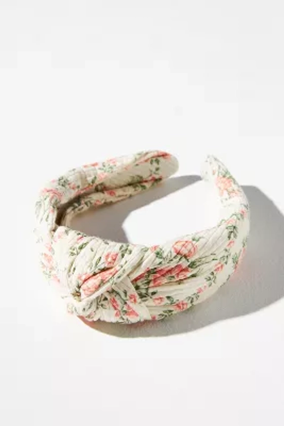 Everly Floral Quilted Knot Headband