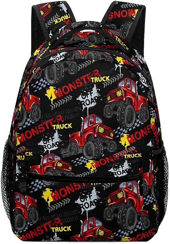 Lightweight School Backpack For Boys Girls,Truck Car Aesthetic College Backpack, Casual Travel Backpack, Durable Cute Bookbag