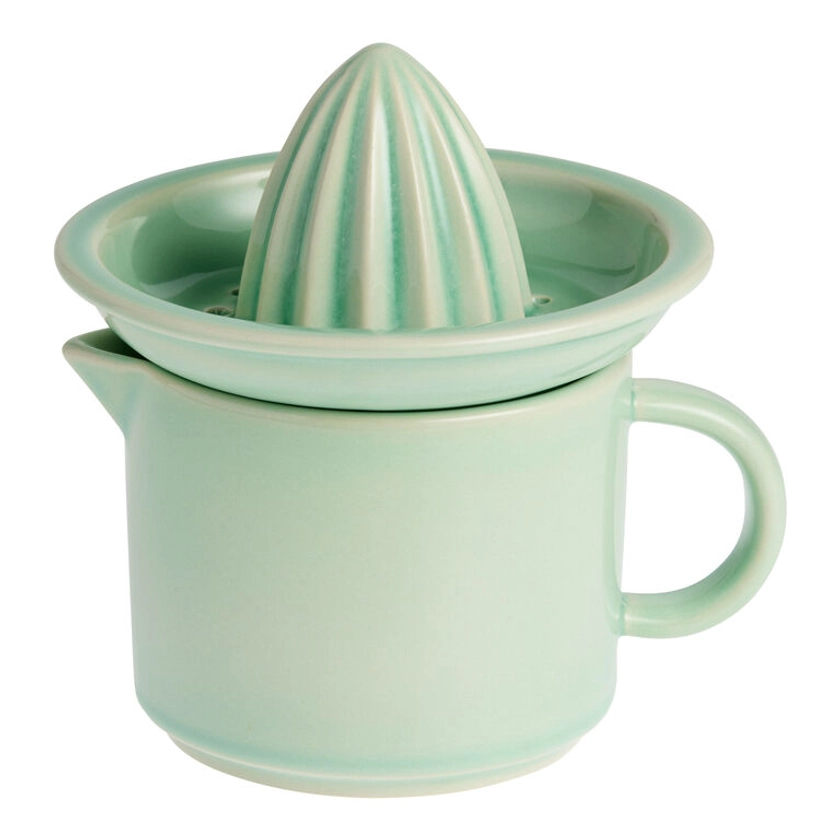 Aqua Reactive Glaze Ceramic Citrus Juicer Mug