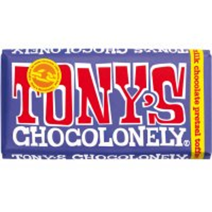 Tony's Chocolonely Dark Milk Chocolate with Pretzel and Toffee - 180g - Tonys Chocolonely