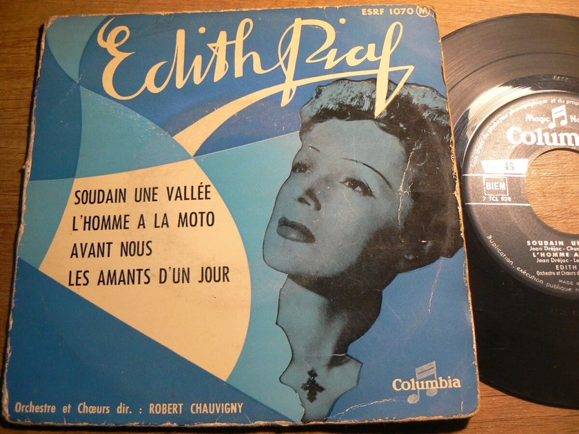 EDITH PIAF 45T EP Biem Columbia ESRF 1070 L’homme à la moto