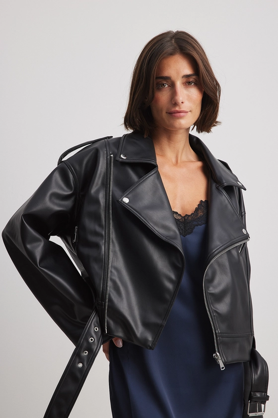 Pu Biker Jacket Black