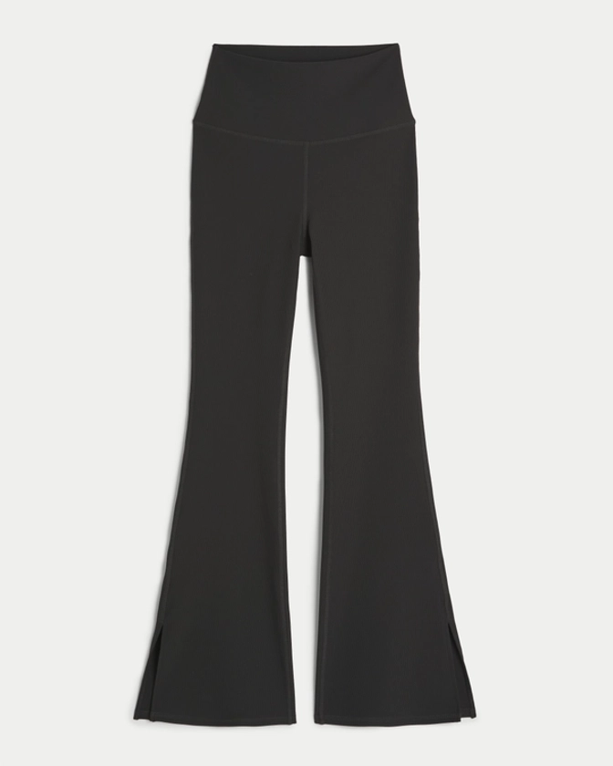 Women's Gilly Hicks Active Ribbed Split Flare Leggings | Women's Bottoms | HollisterCo.com