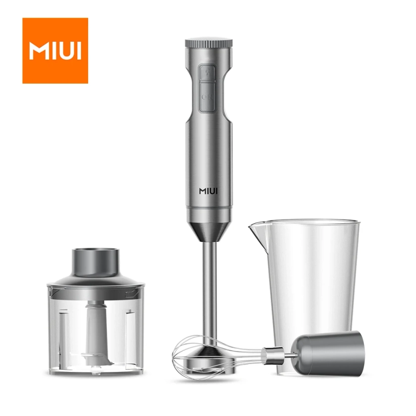 MIUI Powerful 1000W 4-in-1 Hand Immersion Blender,Stainless Steel Stick Blender,700ml Mixing Beaker,500ml Food Processor,Whisk - AliExpress 6