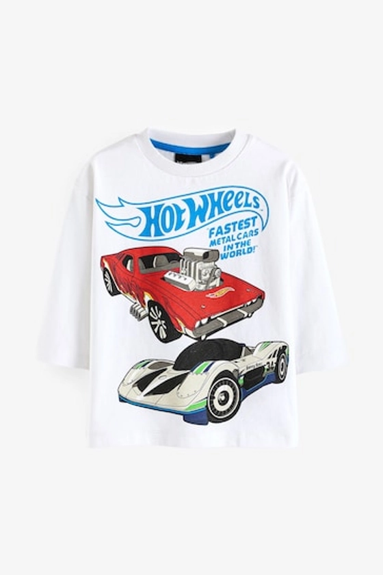 Buy White Hot Wheels Long Sleeve T-Shirt (9mths-8yrs) from the Next UK online shop