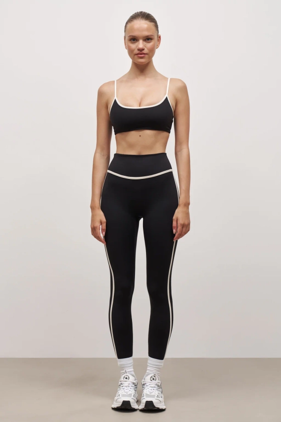 Base Contrast Trim Leggings - Black/Tofu