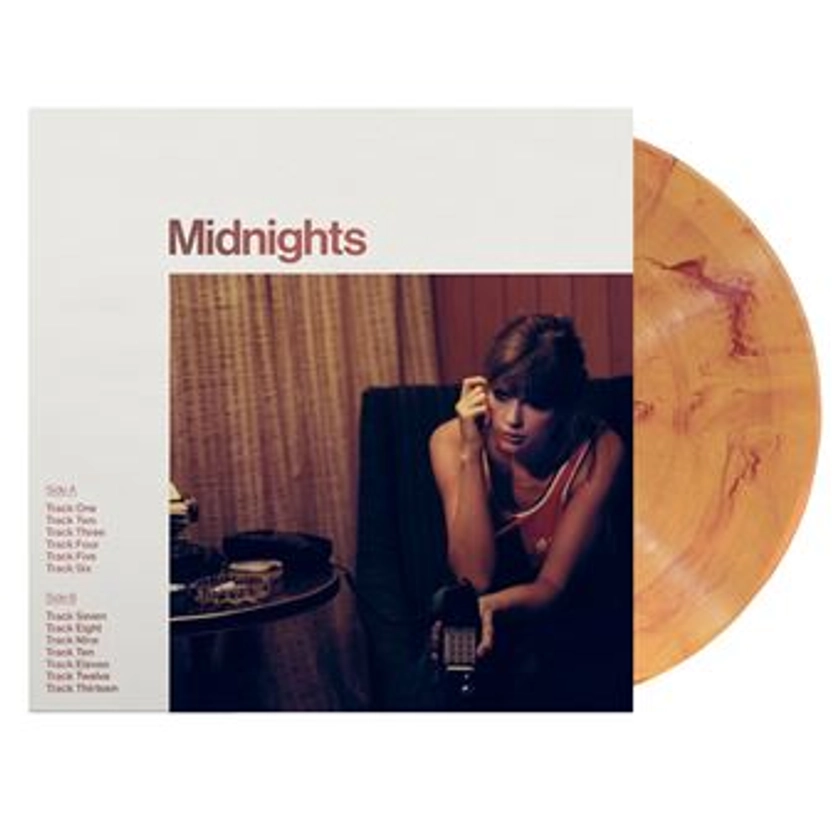 Midnights : Blood Moon Édition Limitée Orange Marbré : Inclus un livret de paroles de 8 pages à collectionner avec des photos inédites