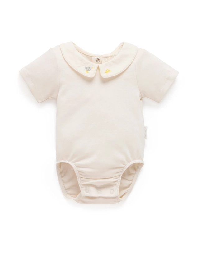 Seagull Collar Bodysuit - Purebaby