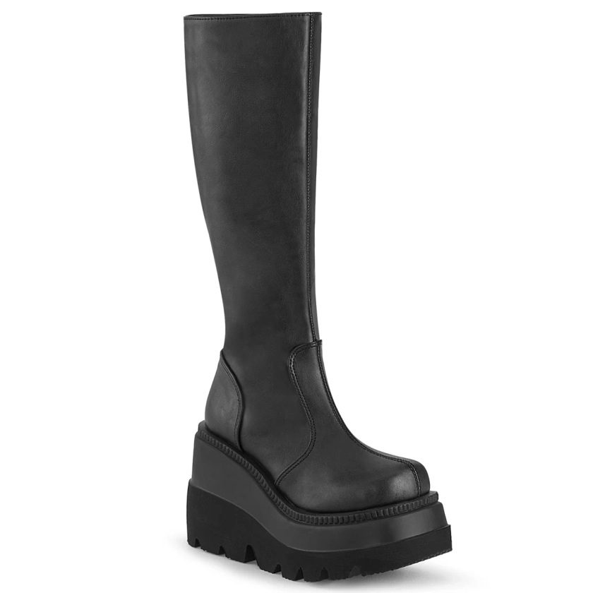 DEMONIA "Shaker-100" Boots - Black Vegan Leather