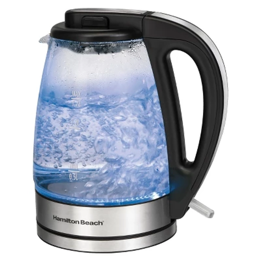 Hamilton Beach 1.7L Illuminated Glass Kettle - 40869