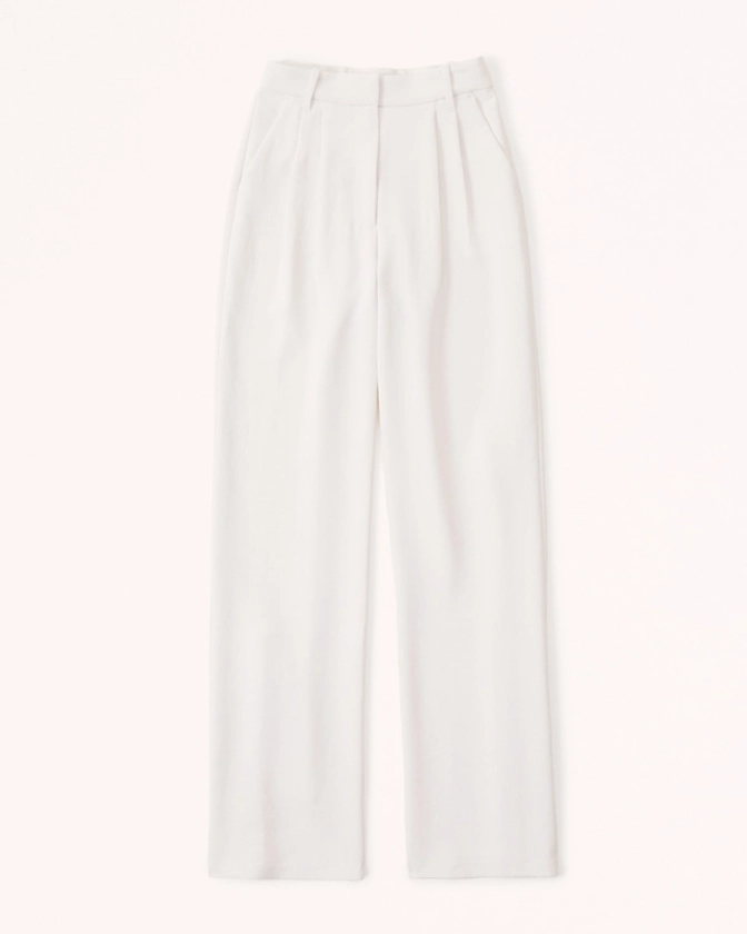 Women's A&F Sloane Tailored Premium Crepe Pant | Women's Bottoms | Abercrombie.com