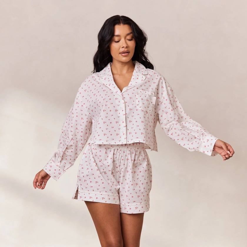 Breakfast Club Chemise de Pyjama - Imprimé Blanc