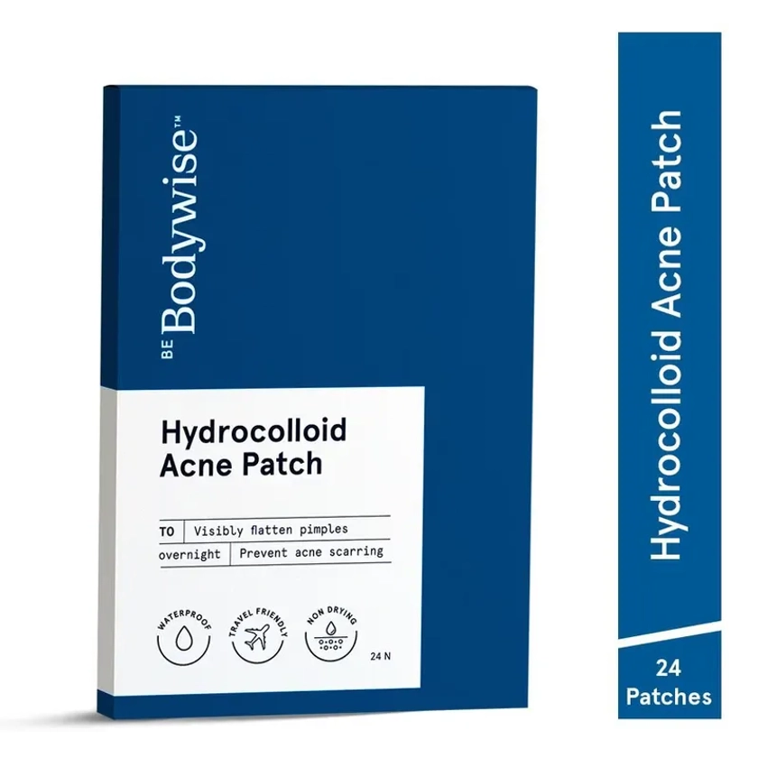Be Bodywise Hydrocolloid Acne Pimple Patch (24 Dots 3 Sizes) - Absorbs & Flattens Acne Overnight