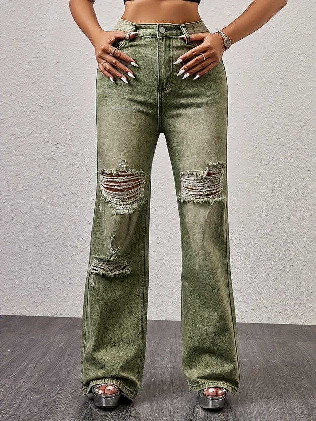 Women's High waisted Relaxed Fit Jeans Long Length Straight - Temu