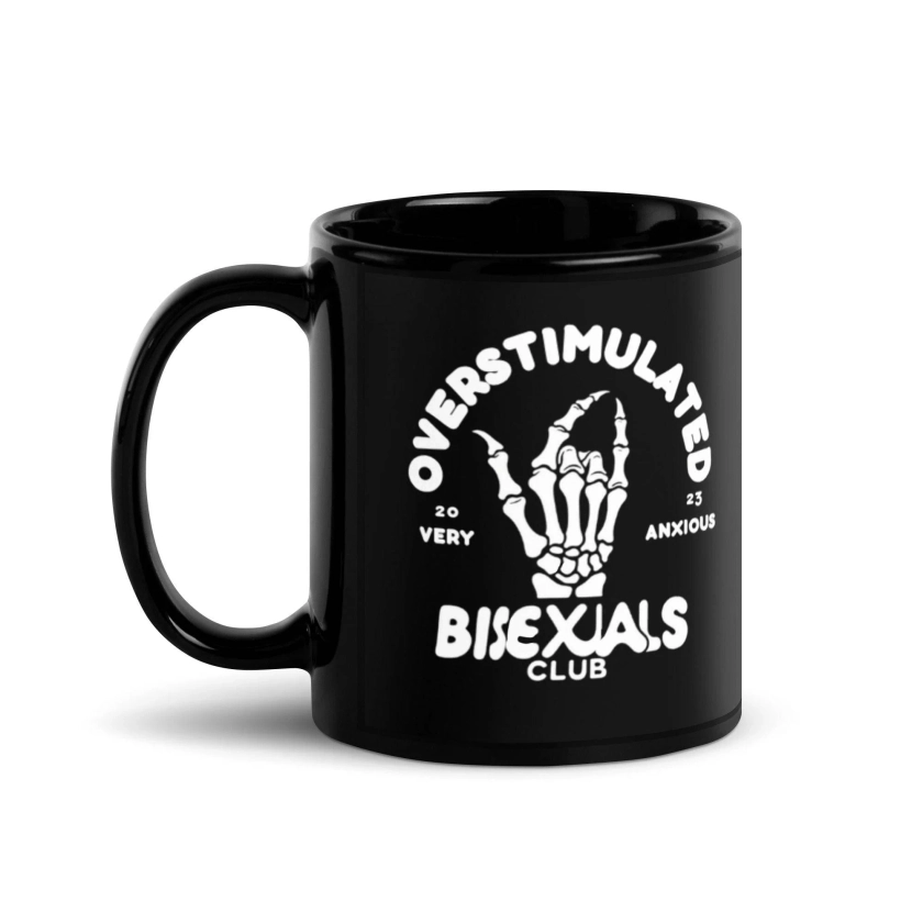 Overstimulated Bisexuals Club Black Glossy Mug