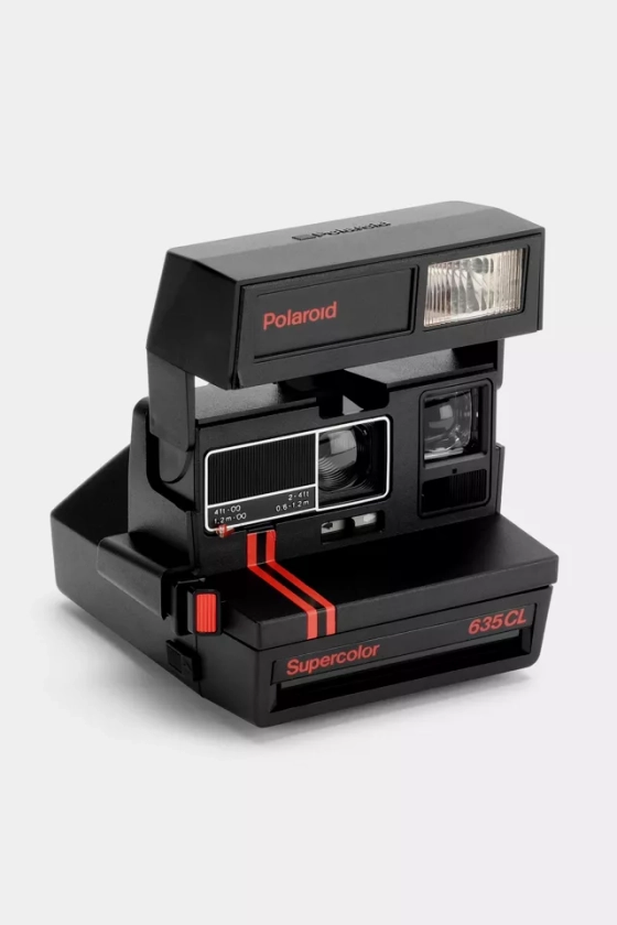 Polaroid Double Red Stripe Vintage 600 Instant Camera Refurbished by Retrospekt