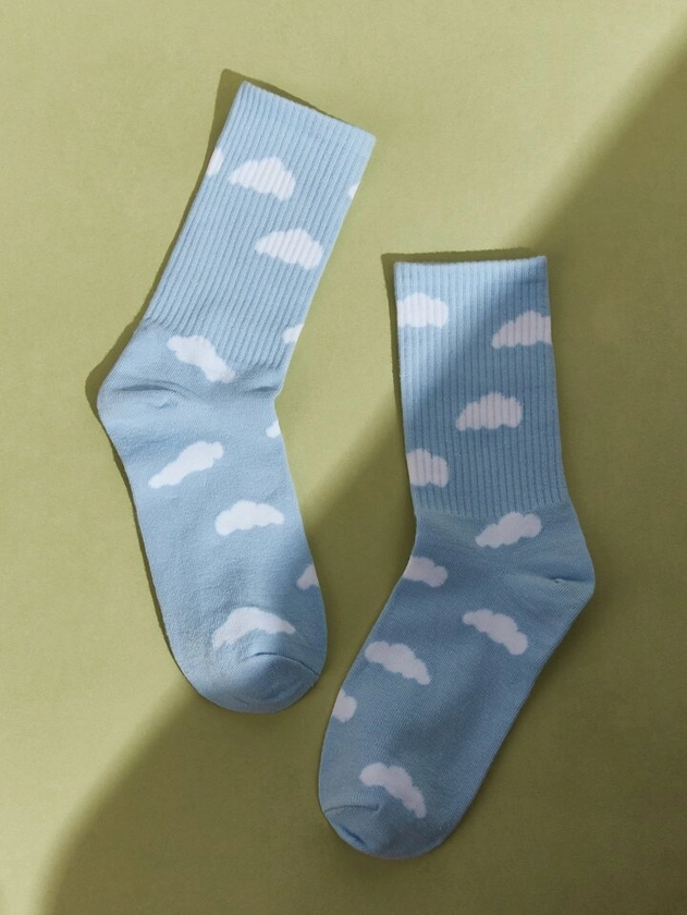 SHEIN MOD Chaussettes avec imprimé nuage