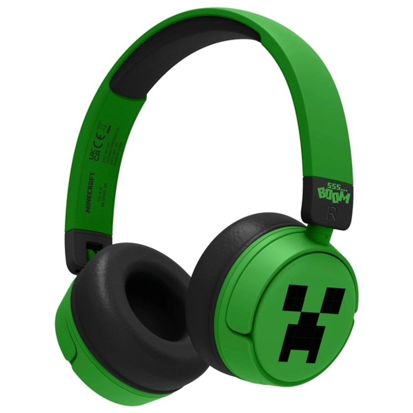 Minecraft Creeper Kids' Wireless Bluetooth Headphones | Smyths Toys UK