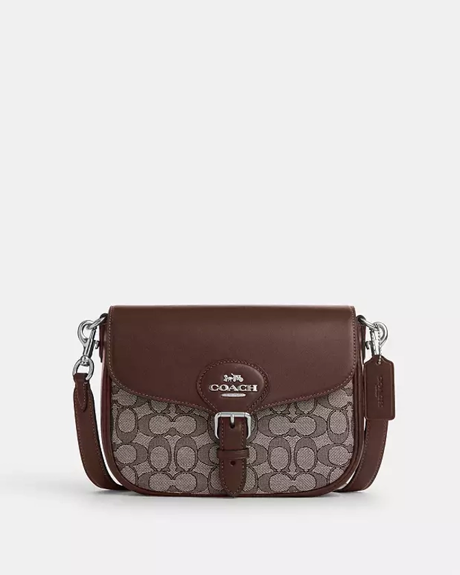 COACH® Outlet | Amelia Saddle Bag In Signature Jacquard