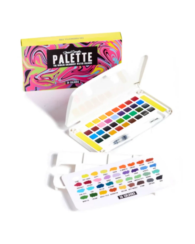 Palette - 36 professional quality watercolors - the world's colouriest water color set