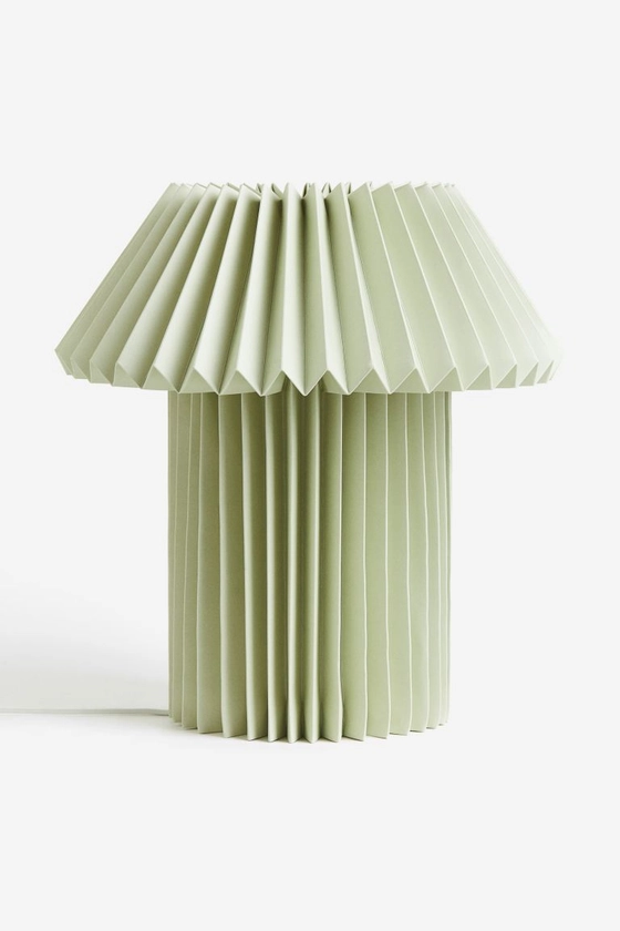 Pleated Paper Table Lamp - Green - Home All | H&M US