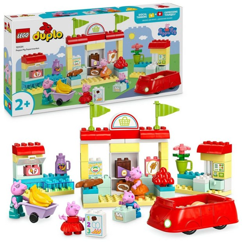 Buy LEGO DUPLO Peppa Pig Supermarket Toy with Figures 10434 | Early learning toys | Argos