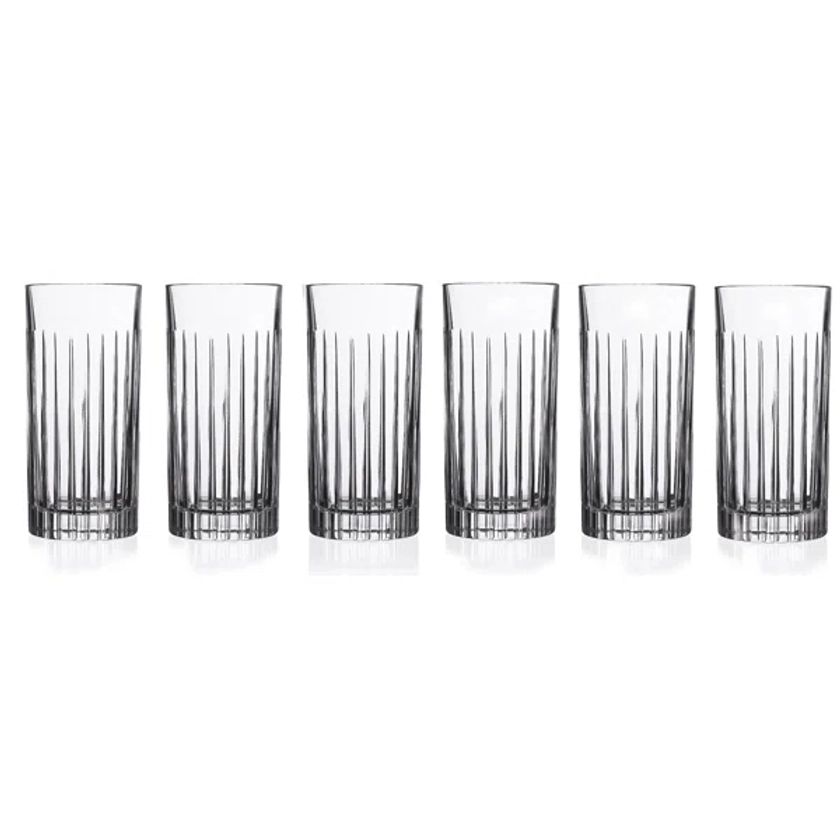 Timeless 14oz. Crystal Highball Glass Set