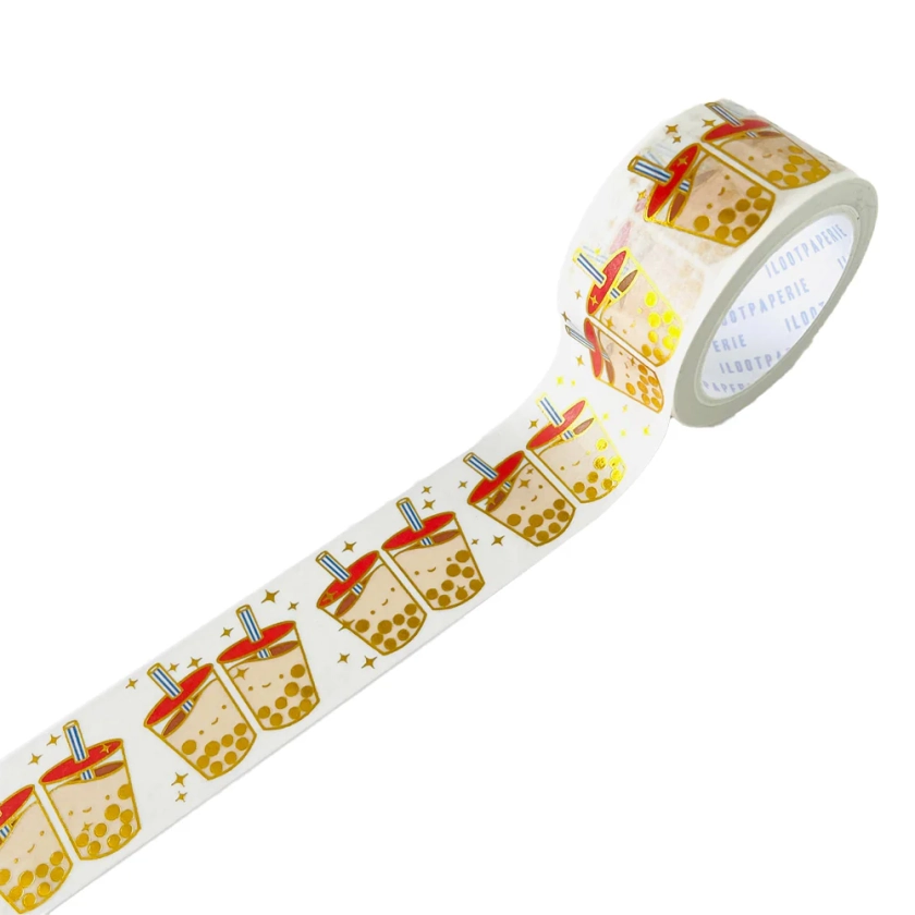 Boba Besties Gold Foil Washi Tape