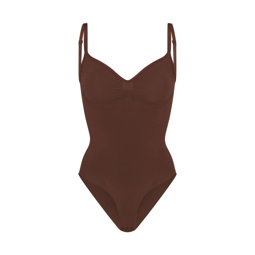 SEAMLESS SCULPT BRIEF BODYSUIT | COCOA