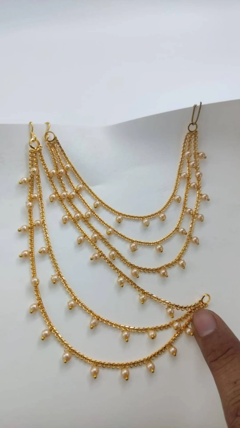 Kan Chain ,saharay ,earrings Attachment, Earrings Accessory, Wedding Bridal Jewelry, Bollywood Jewelry Indian Jewelry, Punjabi Pakistani - Etsy UK