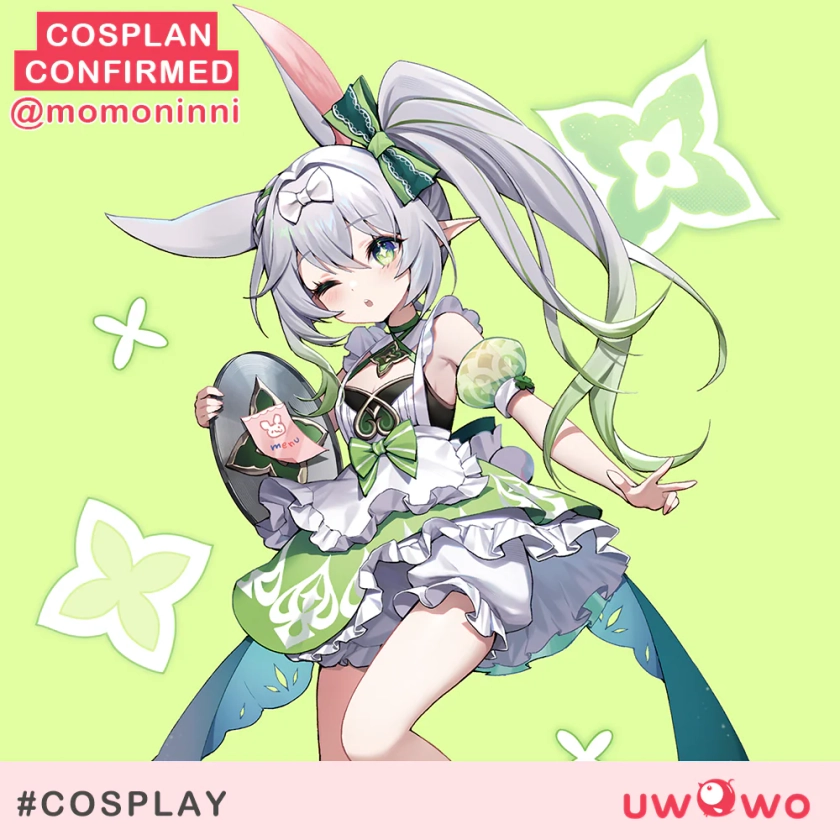 【Confirmed】Uwowo Genshin Impact Fanart Nahida Bunny Maid Cosplay Costu