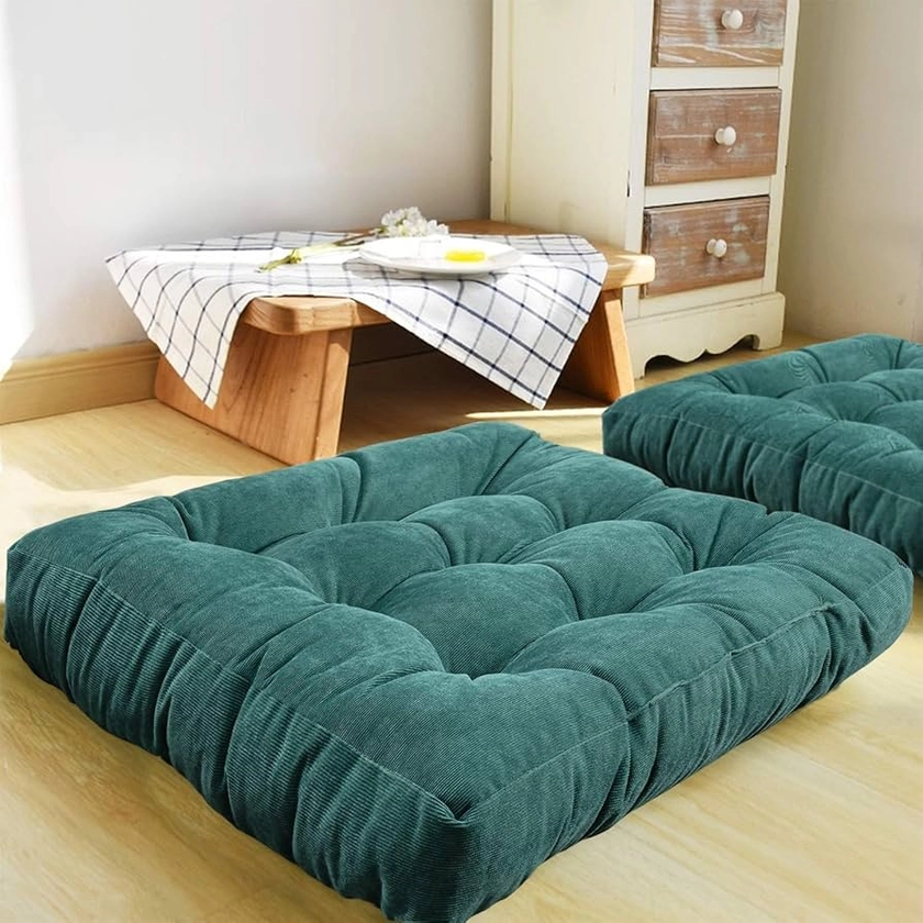 Amazon.co.jp: MAXYOYO Floor Cushion, Large, Thick, Stylish, Zabuton, Cushion, 21.7 x 21.7 x 3.9 inches (55 x 55 x 10 cm), Does Not Hurt Your Butt, Japanese Zabuton, Cute, Thick, Easy to Sit, For Chairs and Sofas, : Home & Kitchen