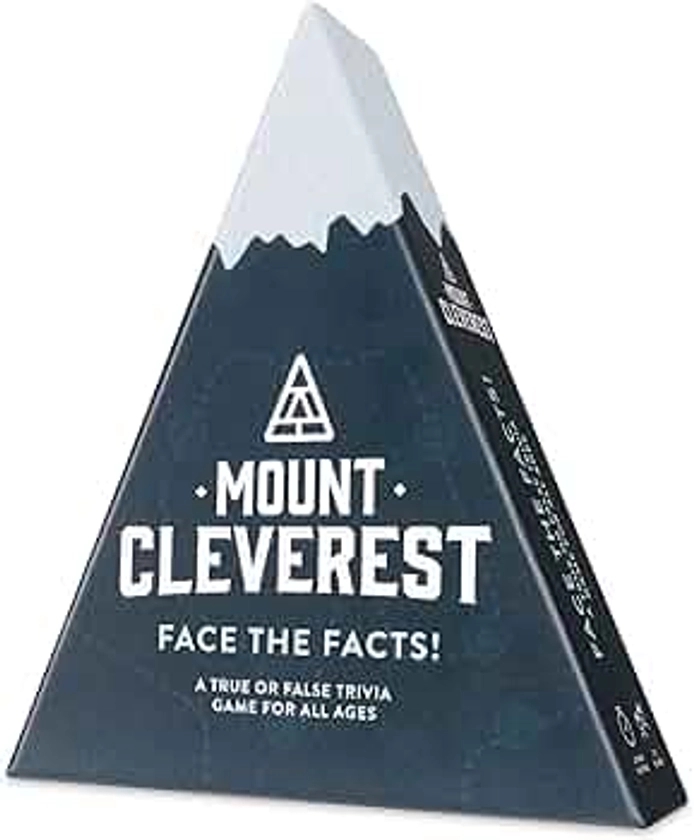 MOUNT CLEVEREST - Original Edition | True or False Trivia Game | Fun Family Card Game for Adults & Kids | Party Games for Kids Birthday | Travel Games | Gift for Boys and Girls | Stocking Stuffer