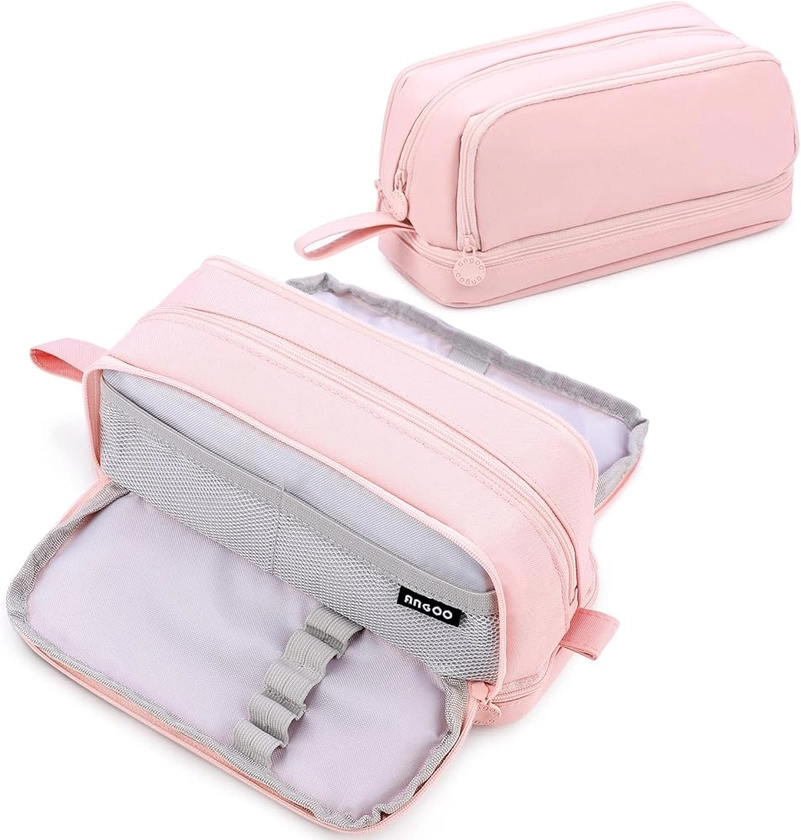 Eucomir Pencil Case with 4 Compartments for Girls Boys, Large Pencil Case Stationery Organizer Aesthetic Pencil Case for Kids Women Men Teenagers Students,Pink : Amazon.co.uk: Stationery & Office Supplies