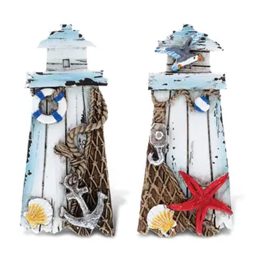 CoTa Global Lighthouse Refrigerator Nautical Beach Magnets Set of 2 - 0.5″Lx1.95″Wx4″H | Overstock.com Shopping - The Best Deals on Message Boards | 34396320