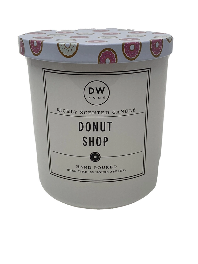 DW Home Medium Donut Shop Candle 9.2 oz Single Wick 33 Hour - NEW